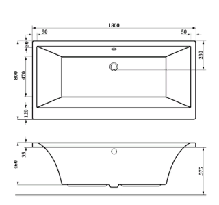 Акриловая ванна Berges Tari 052029 180x80см чёрный глянец